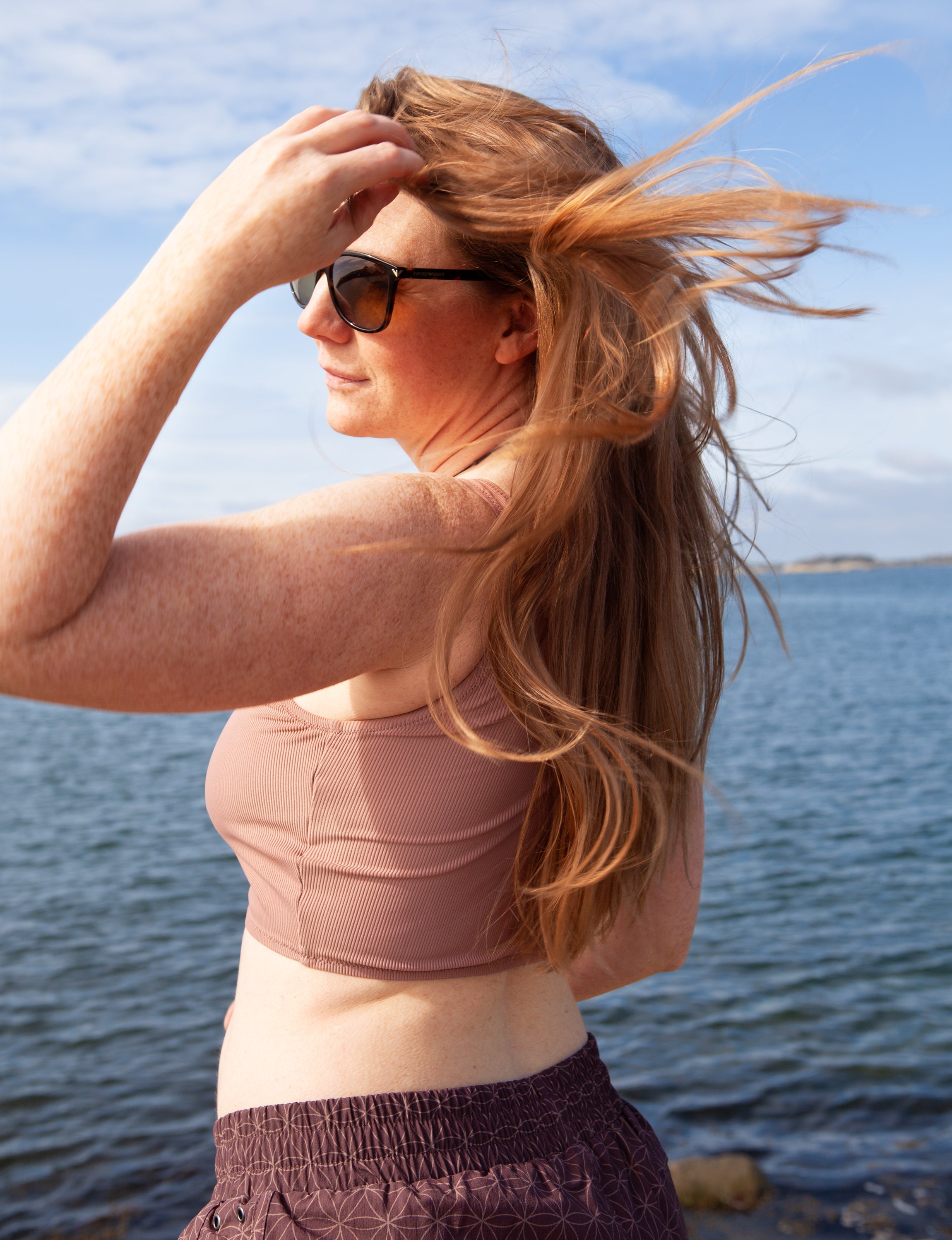 Crop Top Ribbed - Burlwood