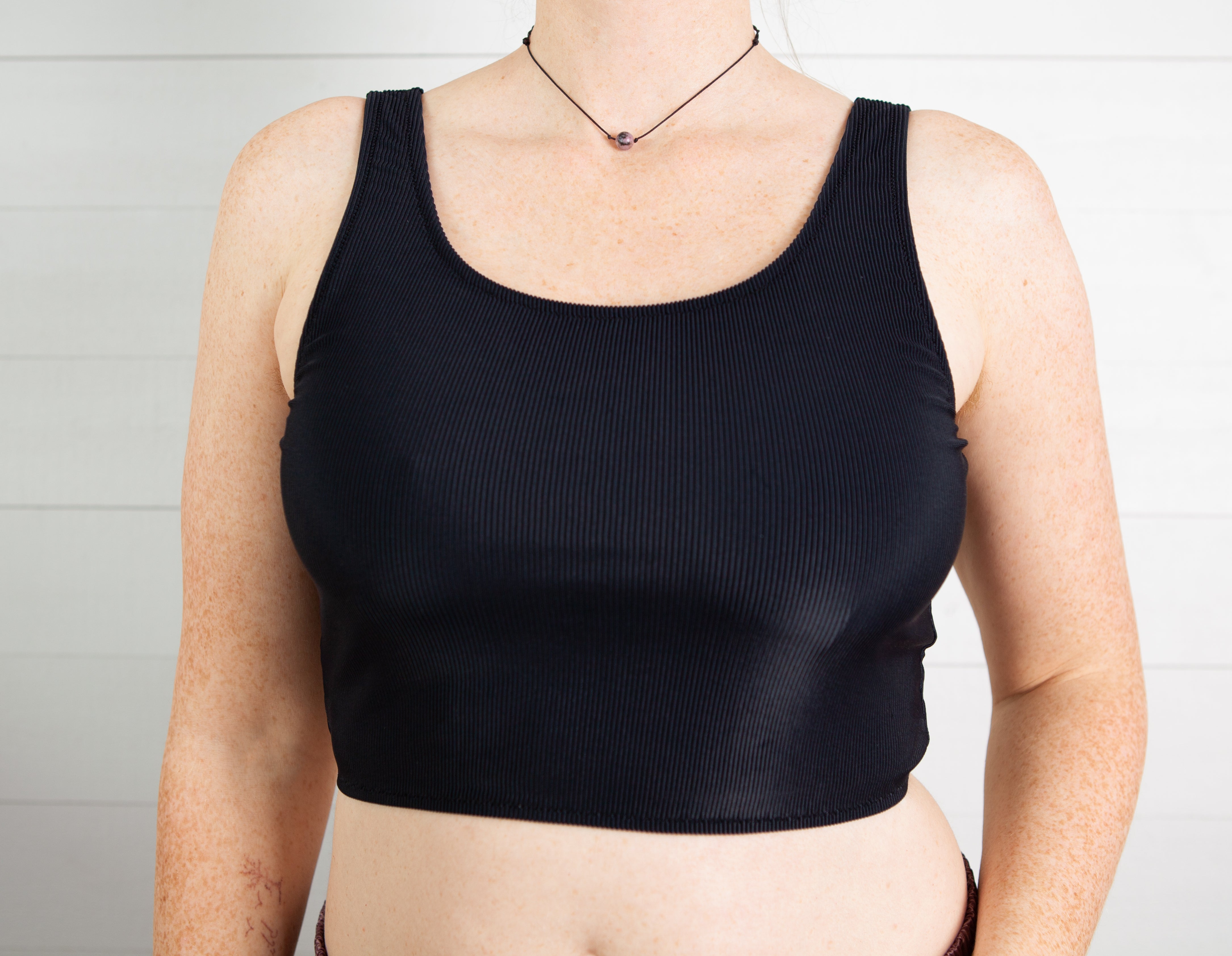 Crop Top Ribbed - Black